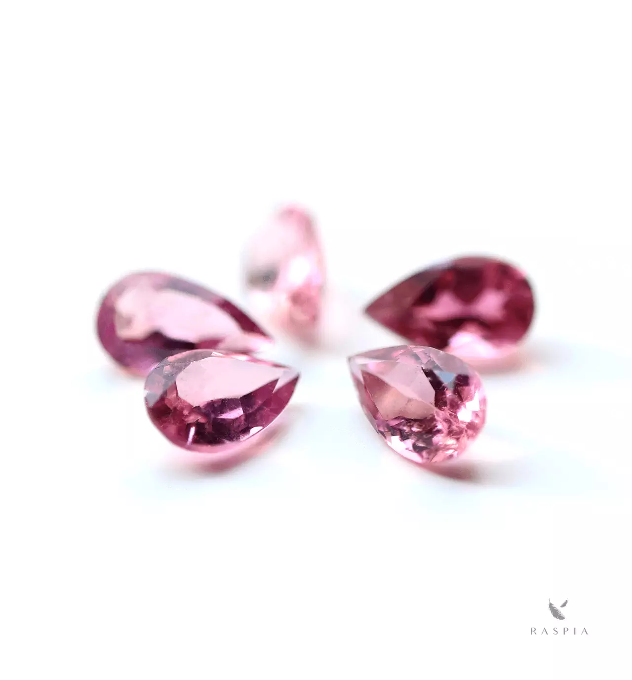 K18 ピンクトルマリン＆ダイヤモンドのポストピアス ~Ello Lilas~ 10月