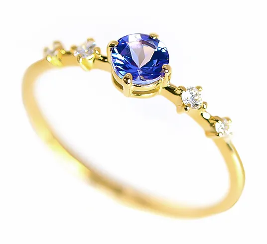 タンザナイトk10ygイエローゴールド