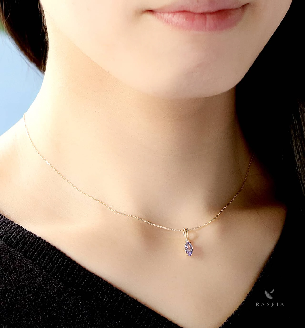 K18 タンザナイト＆ダイヤモンド ネックレス ~Ello Luculia~ 12月誕生石