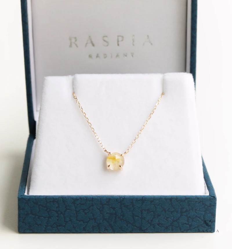 ルチルクォーツ K10ネックレス ローズカット ~VALOA~ ジュエリーブランド「RASPIA Jewelry」