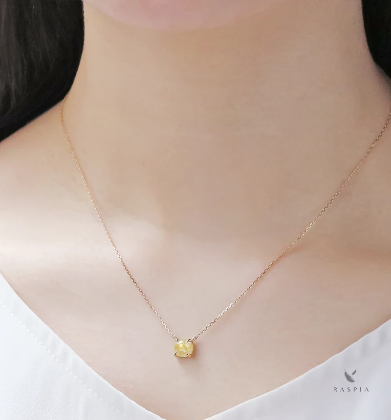 ルチルクォーツ K10ネックレス ローズカット ~VALOA~ ジュエリーブランド「RASPIA Jewelry」