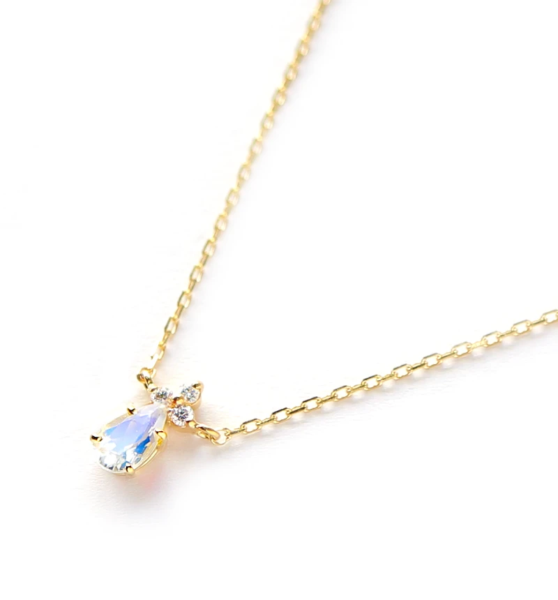 K18 ブルームーンストーン＆ダイヤモンドのネックレス ~Ello Lilas~ 6